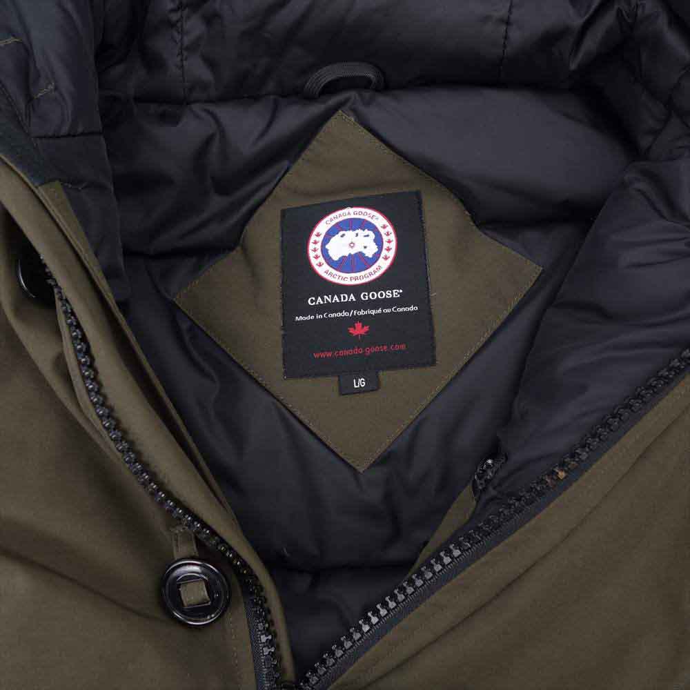 CANADA GOOSE カナダグース 2300JM R グリフィンタグ BROOKFIELD PARKA ブルックフィールドパーカ ダウン コート オリーブ系 L【中古】