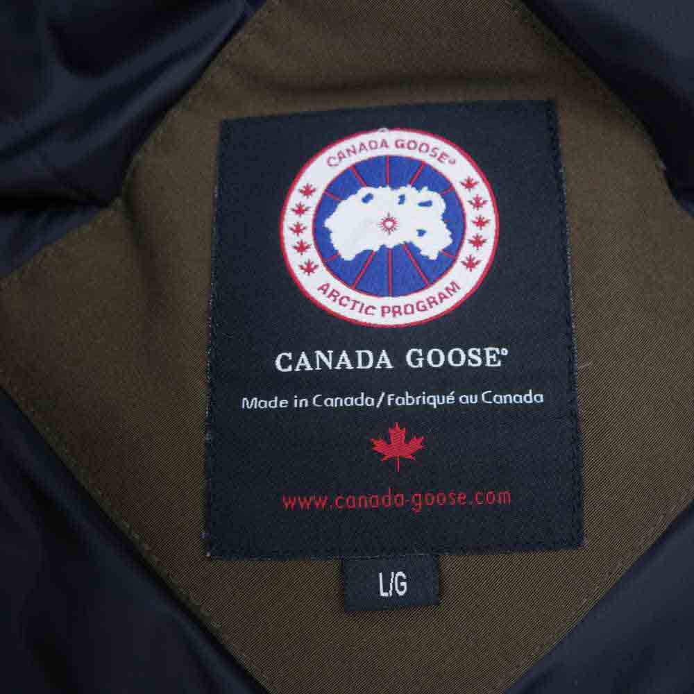 CANADA GOOSE カナダグース 2300JM R グリフィンタグ BROOKFIELD PARKA ブルックフィールドパーカ ダウン コート オリーブ系 L【中古】