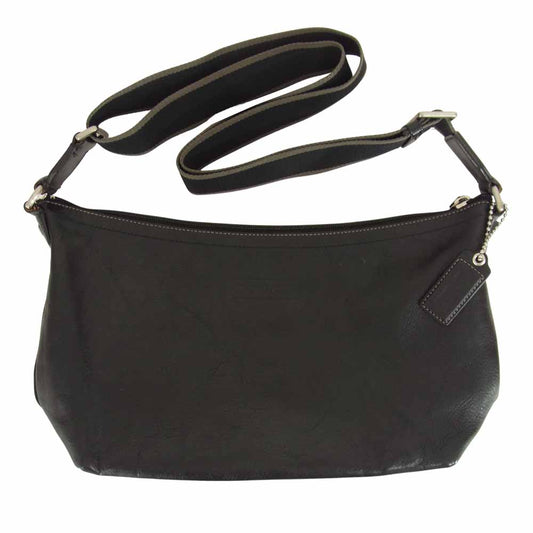 COACH コーチ F70559 ヘリテージ ウェブレザー スモール クロス ボディ バッグ ブラック系【中古】