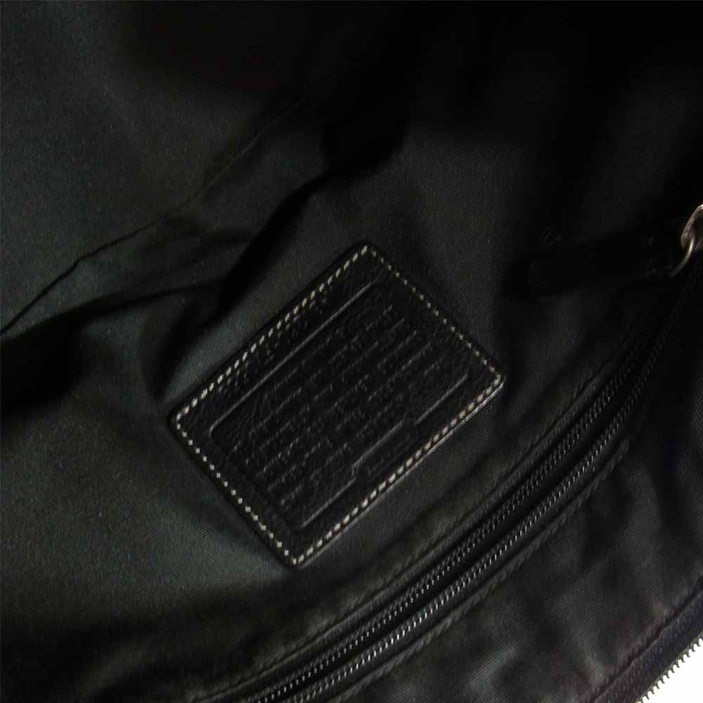 COACH コーチ F70559 ヘリテージ ウェブレザー スモール クロス ボディ バッグ ブラック系【中古】