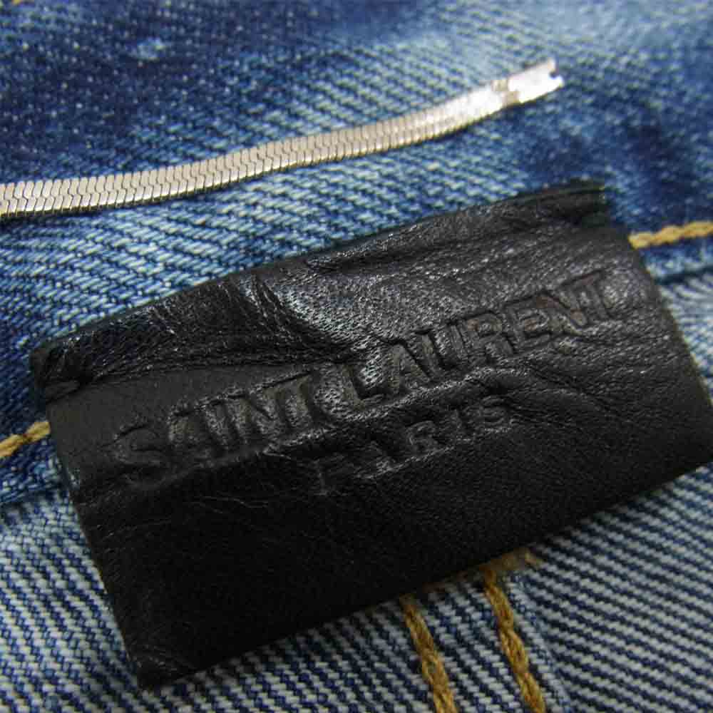 SAINT LAURENT サンローラン 500170 YA862 国内正規品 日本製 classic straight D16 M/BG-LW クラシック ストレート デニム パンツ インディゴブルー系 32【中古】