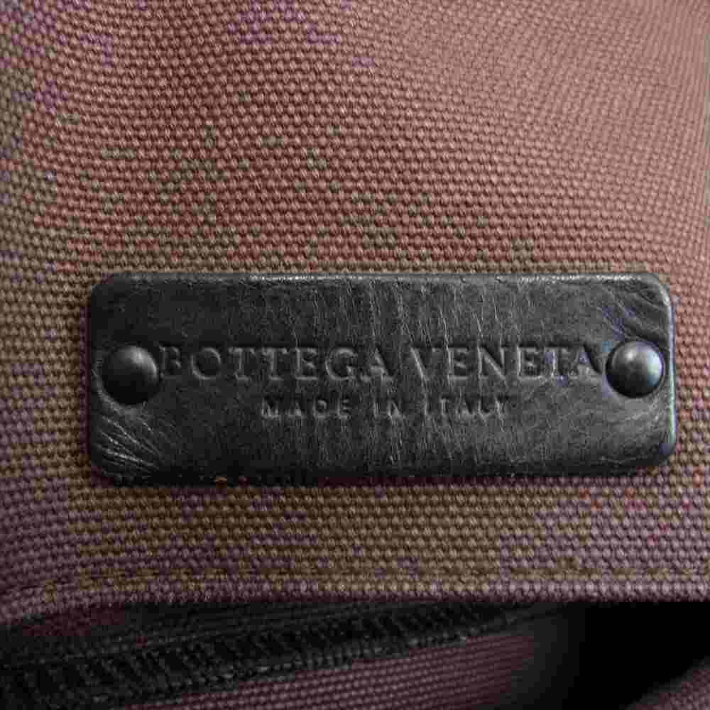 BOTTEGAVENETA ボッテガヴェネタ グラデーション レザー キャンバス トートバッグ ブラック系 ブラウン系【中古】