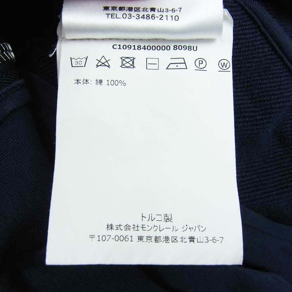 MONCLER モンクレール C10918400000 8098U 国内正規品 MAGLIA CARDIGAN トリコロールワッペン ジップ パーカー ネイビー系 L【中古】