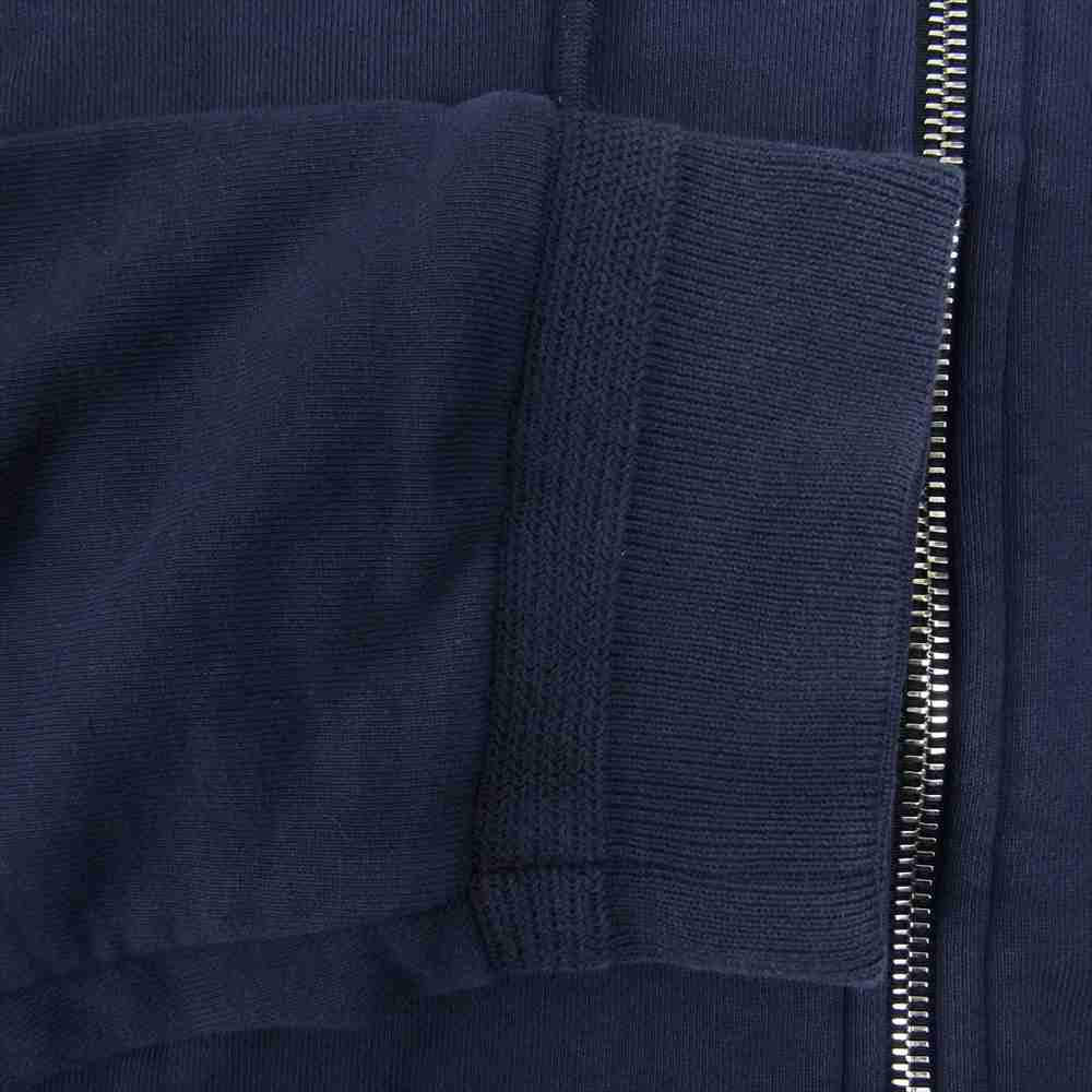 MONCLER モンクレール C10918400000 8098U 国内正規品 MAGLIA CARDIGAN トリコロールワッペン ジップ パーカー ネイビー系 L【中古】