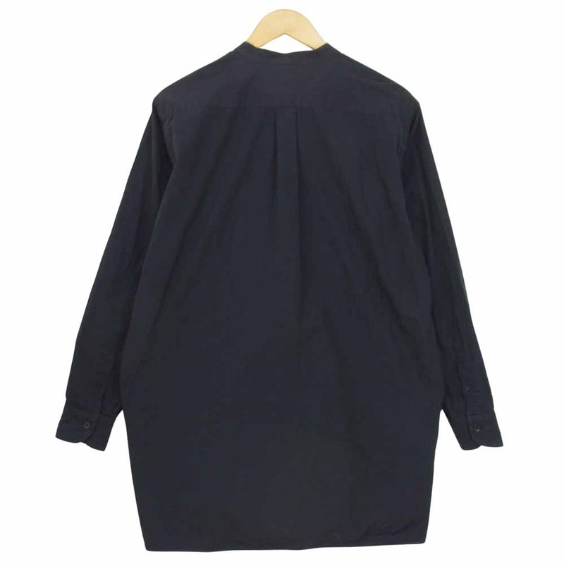 COMOLI コモリ 19AW Q03-02002 Band color shirt バンドカラー シャツ ブラック系 1【中古】