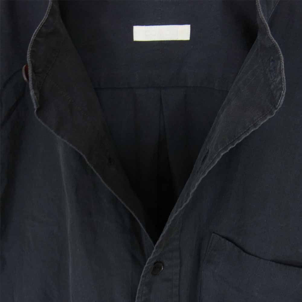COMOLI コモリ 19AW Q03-02002 Band color shirt バンドカラー シャツ ブラック系 1【中古】