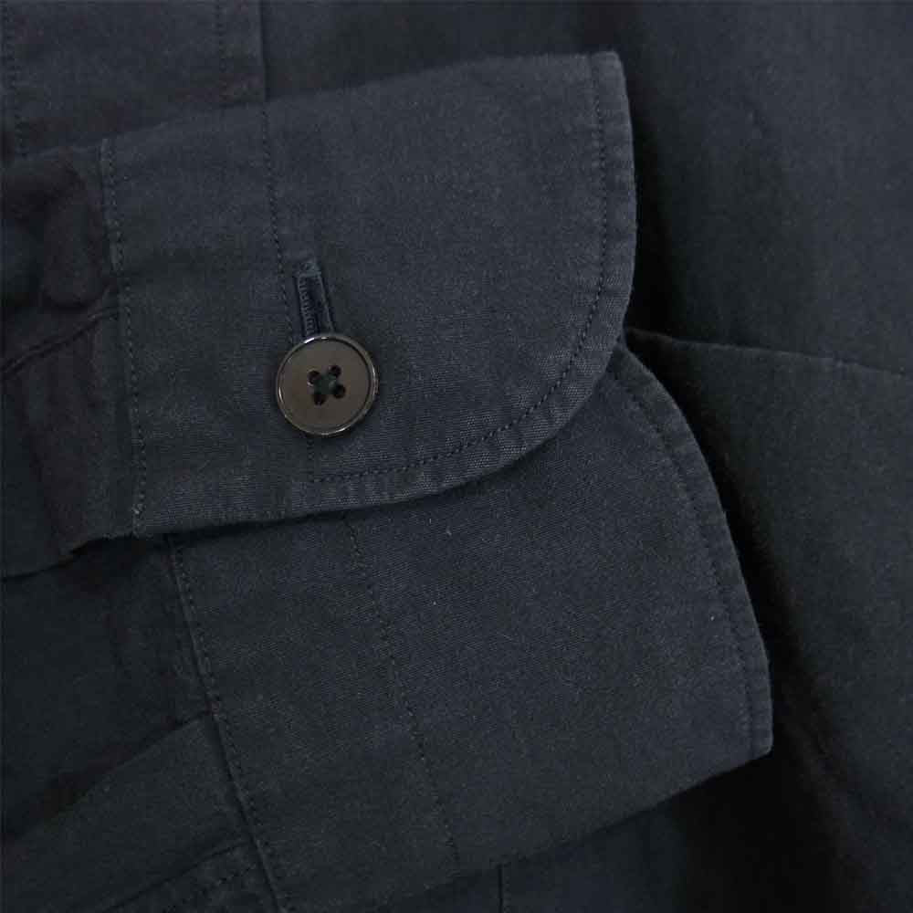 COMOLI コモリ 19AW Q03-02002 Band color shirt バンドカラー シャツ ブラック系 1【中古】