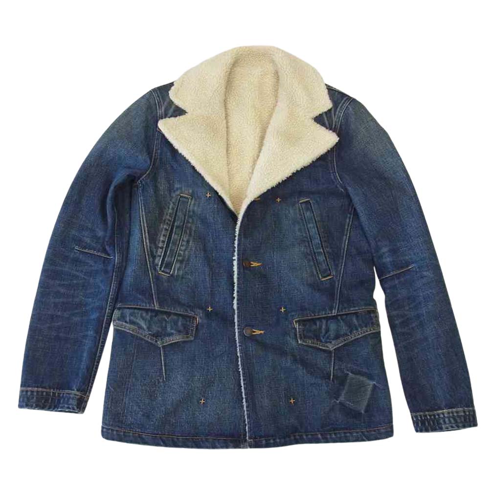 NUMBER(N)INE ナンバーナイン F07-NNJ004B Lunch jacket 裏ボア デニム ランチ ジャケット インディゴブルー系 3【中古】