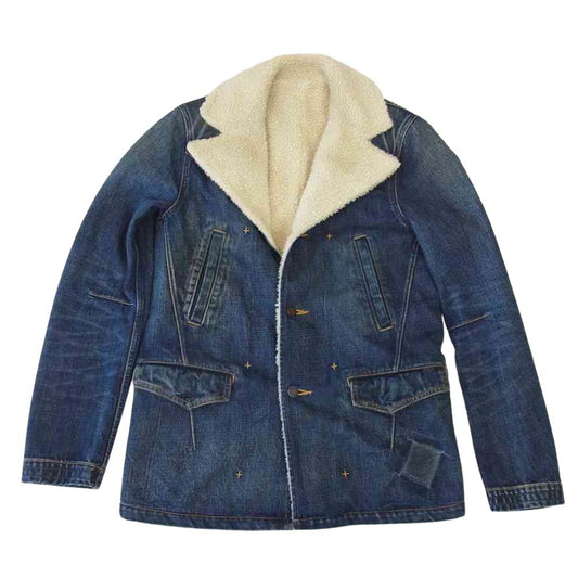 NUMBER(N)INE ナンバーナイン F07-NNJ004B Lunch jacket 裏ボア デニム ランチ ジャケット インディゴブルー系 3【中古】