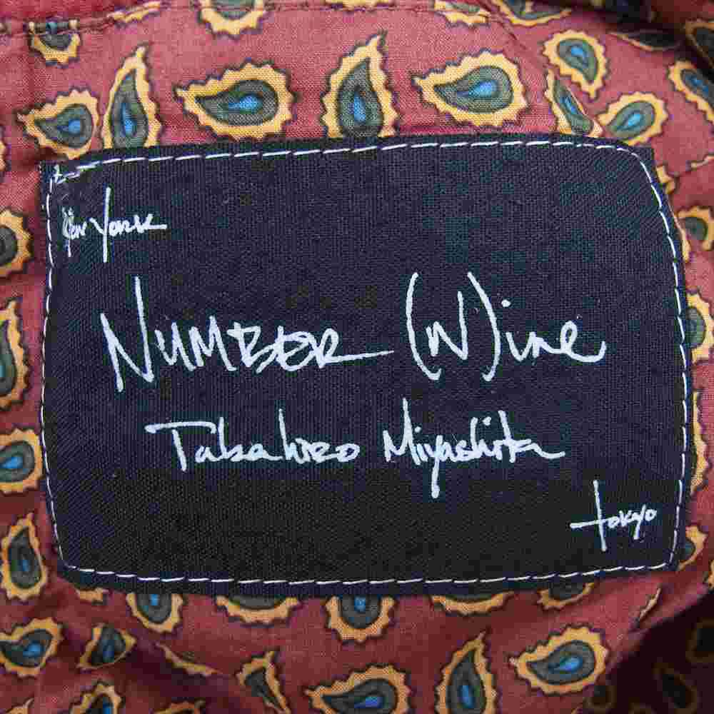 NUMBER(N)INE ナンバーナイン 03AW カート期 裏地ペイズリー柄 カウレザー テーラードジャケット パープル系 3【中古】