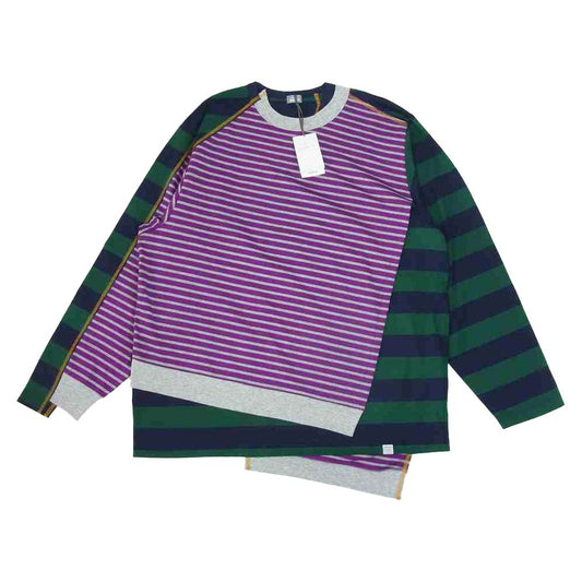 kolor カラー 21SS 21SBM-T07236 BEACON カラービーコン swiching border longsleeve t-shirt ドッキング カットソー マルチカラー系 3【新古品】【未使用】【中古】