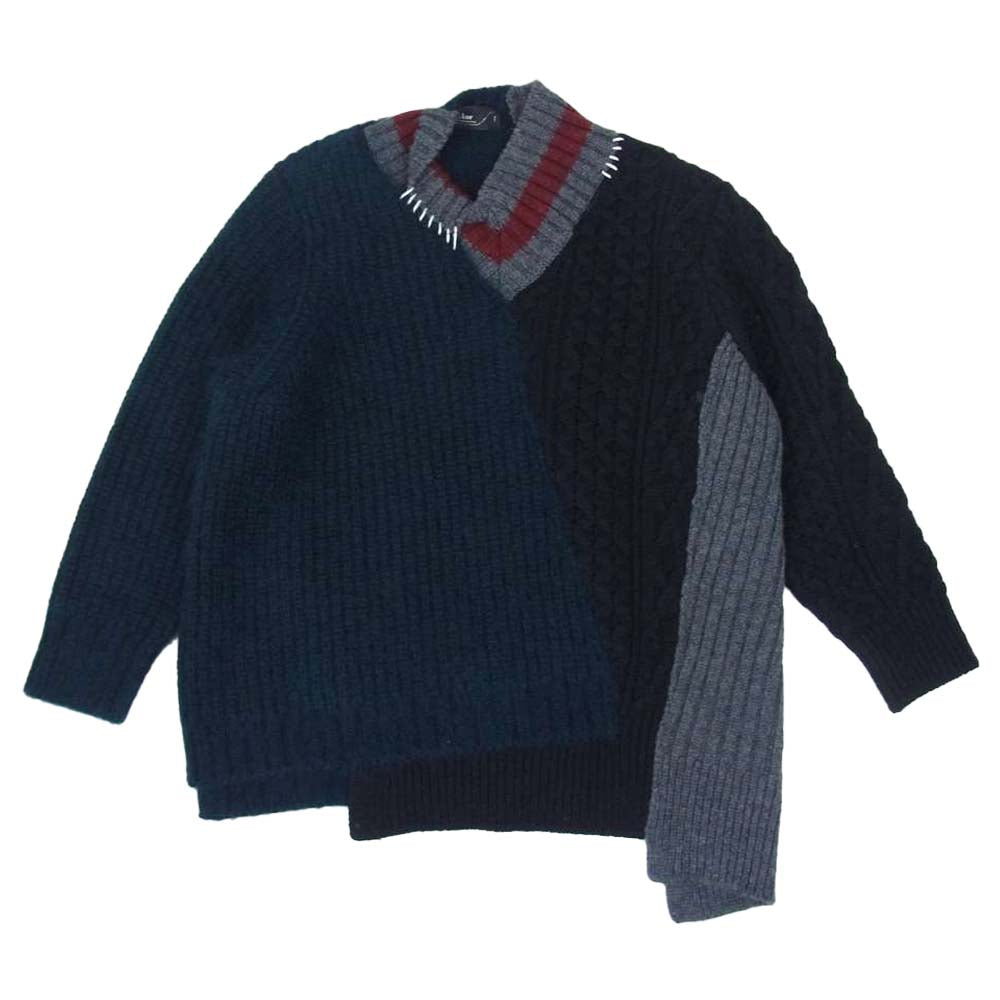 kolor カラー 20AW 20WCM-N01301 CRAZY PATTERN KNIT クレイジー パターン ニット ドッキングニット マルチカラー系 1【美品】【中古】