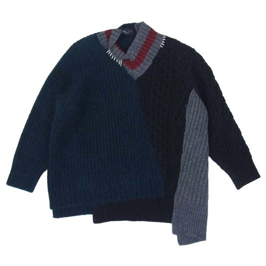 kolor カラー 20AW 20WCM-N01301 CRAZY PATTERN KNIT クレイジー パターン ニット ドッキングニット マルチカラー系 1【美品】【中古】