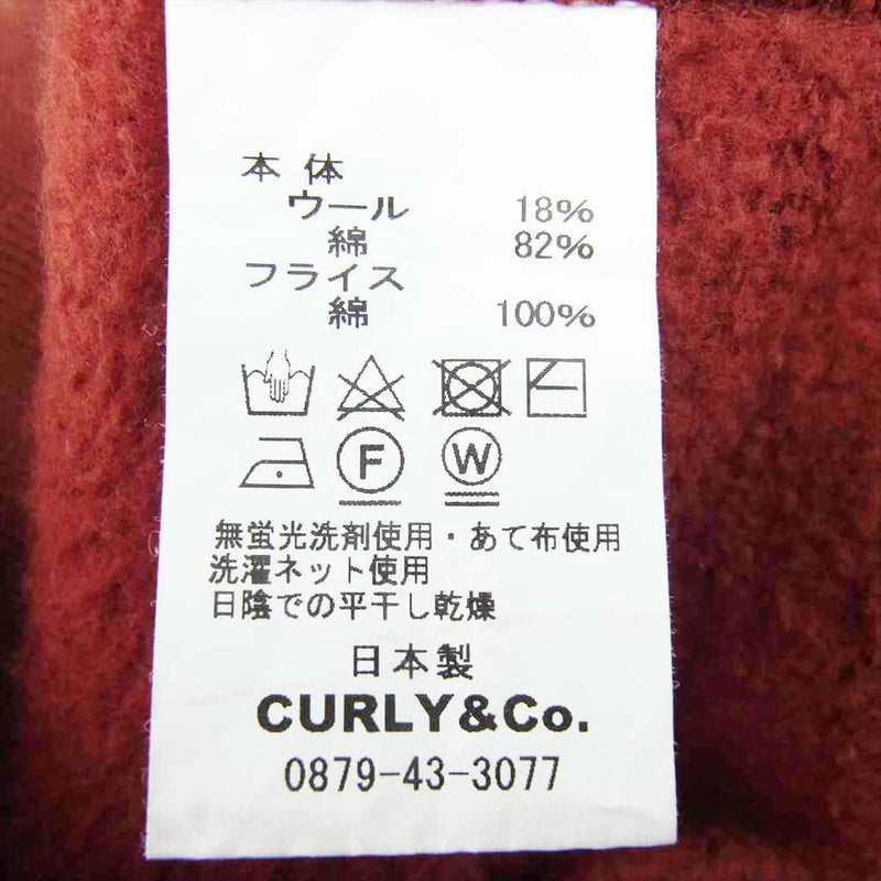 CURLY カーリー ジップアップ パーカー ブラウン系 3【中古】