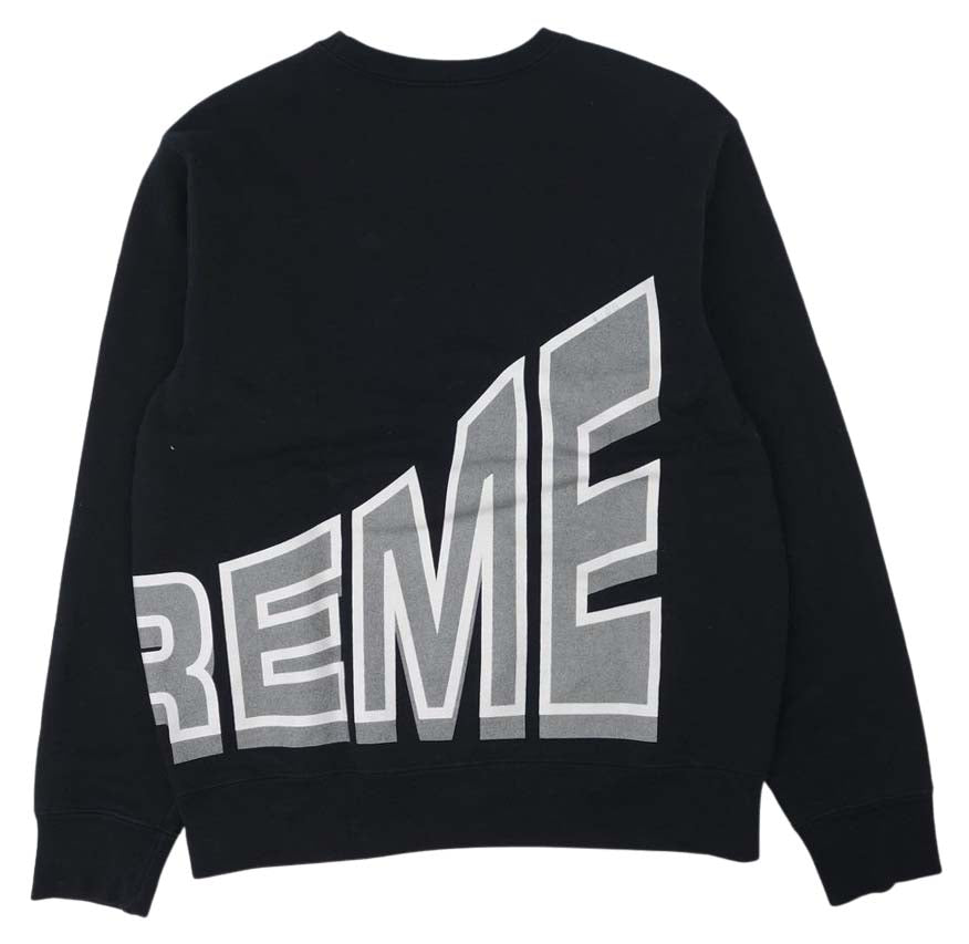 Supreme シュプリーム 18AW Side Arc Crewneck サイド アーチ ロゴ スウェット トレーナー ブラック系 M【中古】