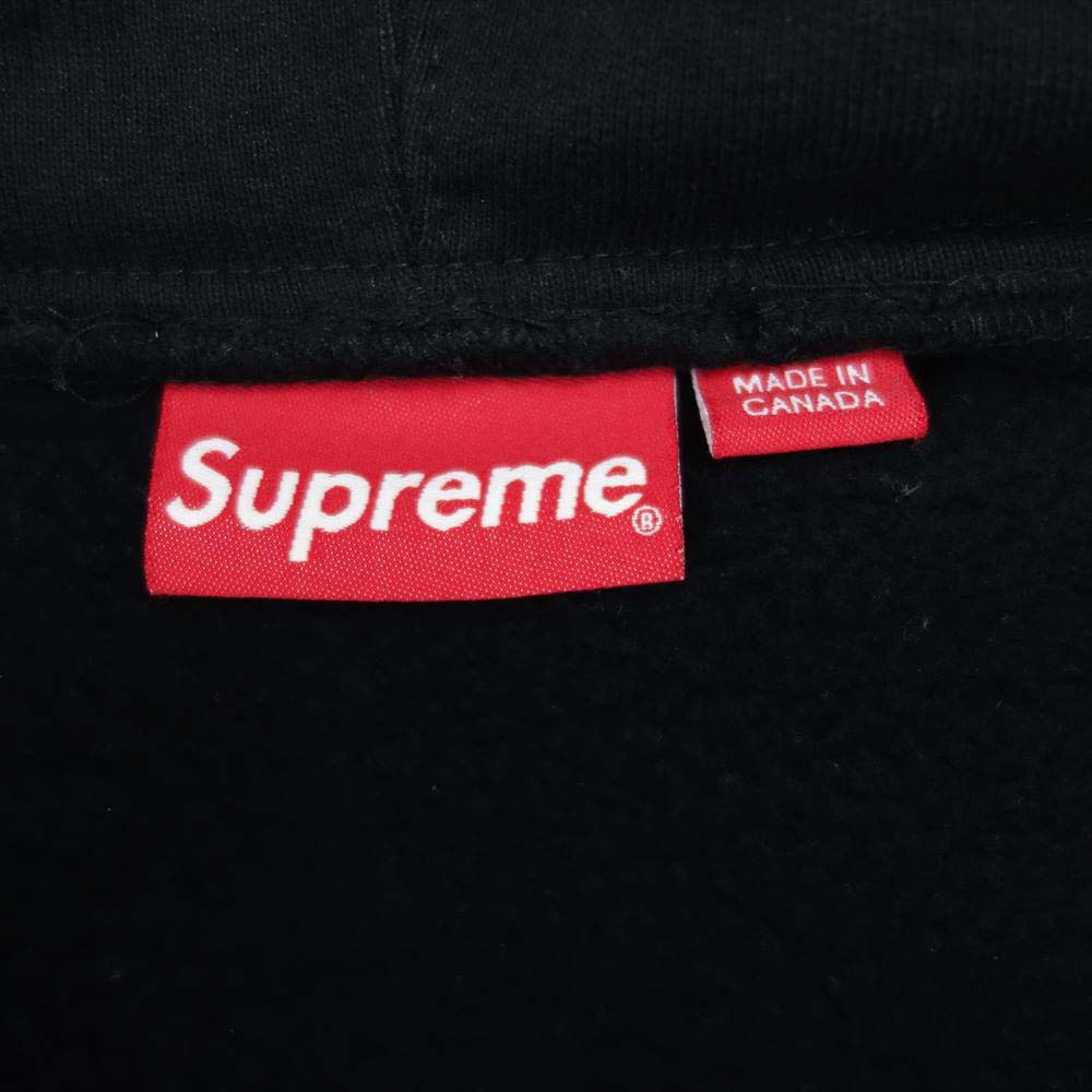 Supreme シュプリーム 15AW Sideline Hooded Track Zip Up サイドライン 袖ロゴ ジップアップ パーカー ブラック系 M【中古】