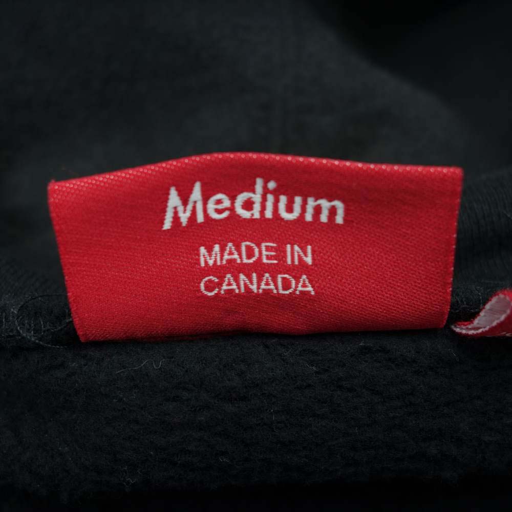 Supreme シュプリーム 15AW Sideline Hooded Track Zip Up サイドライン 袖ロゴ ジップアップ パーカー ブラック系 M【中古】