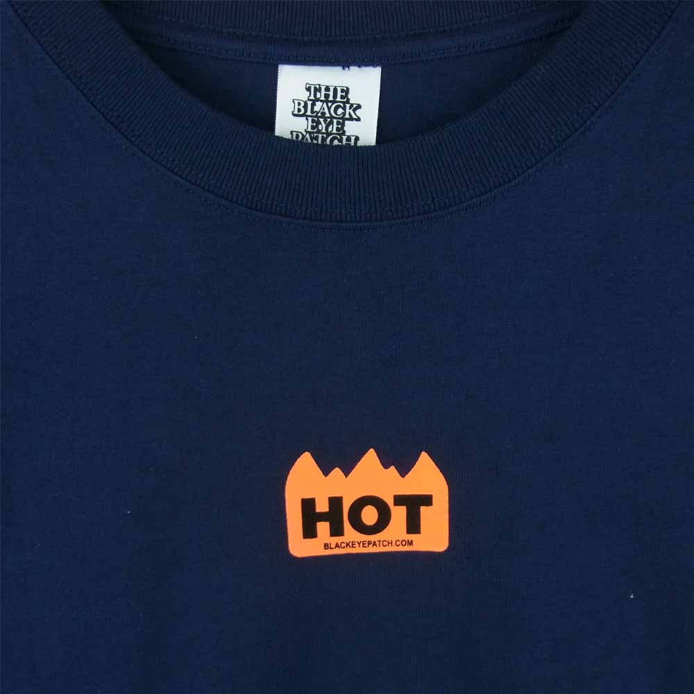 ブラックアイパッチ 20SS HOT LABEL TEE 半袖 プリント Tシャツ ダークネイビー系 L【美品】【中古】