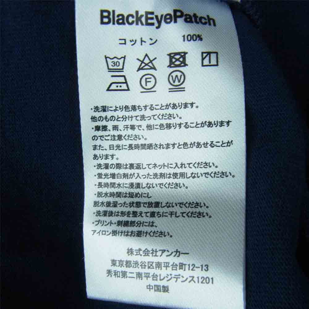 ブラックアイパッチ 20SS HOT LABEL TEE 半袖 プリント Tシャツ ダークネイビー系 L【美品】【中古】