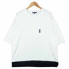 COMME des GARCONS コムデギャルソン HOMME オム 21SS HG-T024-051-2-4 綿度詰天竺 レイヤード 半袖 Tシャツ ホワイト系 ブラック系 L【美品】【中古】