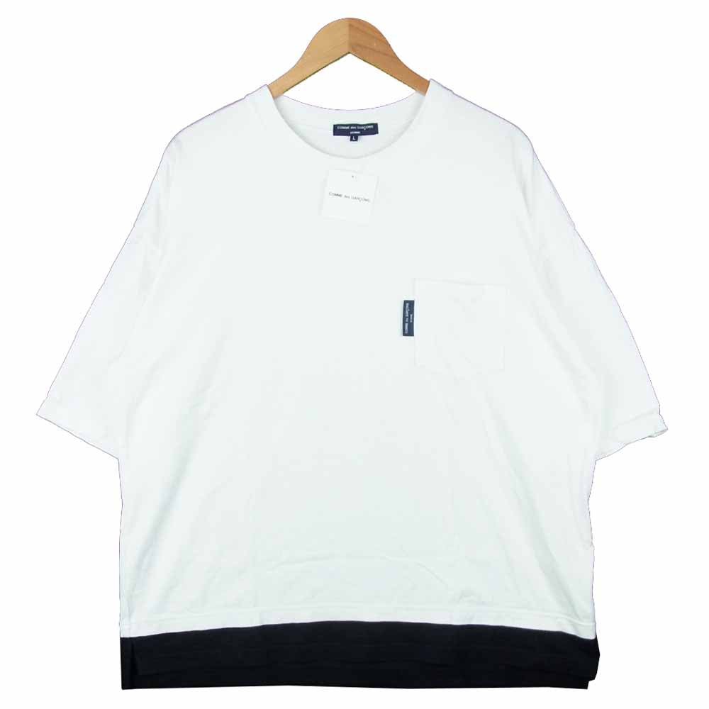 美品 ブラックコムデギャルソン 半袖Tシャツ ホワイト サイズXS素材綿100%