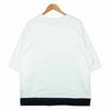 COMME des GARCONS コムデギャルソン HOMME オム 21SS HG-T024-051-2-4 綿度詰天竺 レイヤード 半袖 Tシャツ ホワイト系 ブラック系 L【美品】【中古】