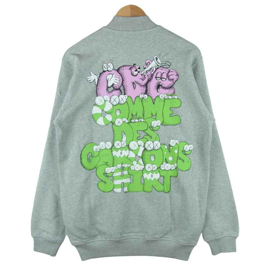 COMME des GARCONS コムデギャルソン SHIRT × KAWS FH-T002-W21-1 カウズ ジップアップ スウェット グレー系 XL【新古品】【未使用】【中古】