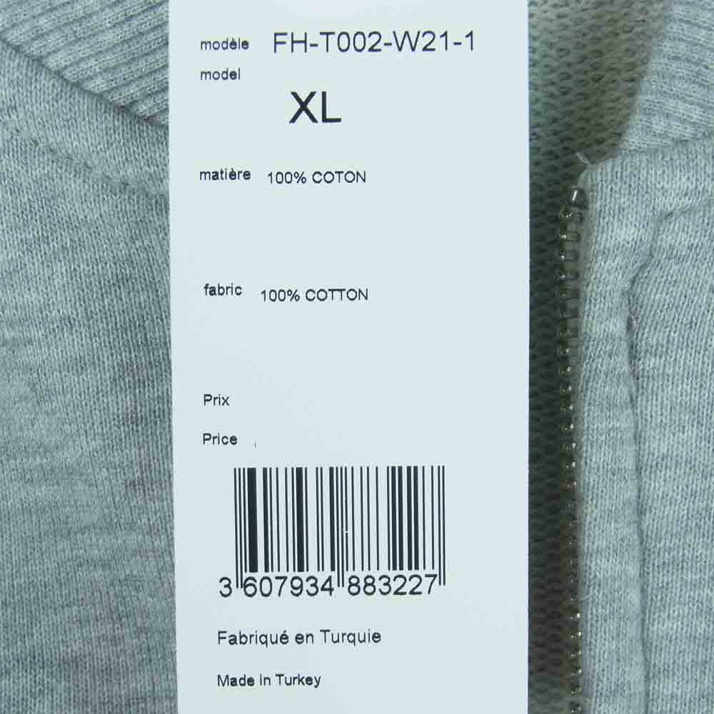 COMME des GARCONS コムデギャルソン SHIRT × KAWS FH-T002-W21-1 カウズ ジップアップ スウェット グレー系 XL【新古品】【未使用】【中古】