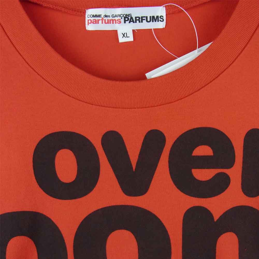 COMME des GARCONS コムデギャルソン OD-T201-051-1-5 PARFUMS パルファムス Over The Moon 半袖 Tシャツ レッド系 XL【美品】【中古】