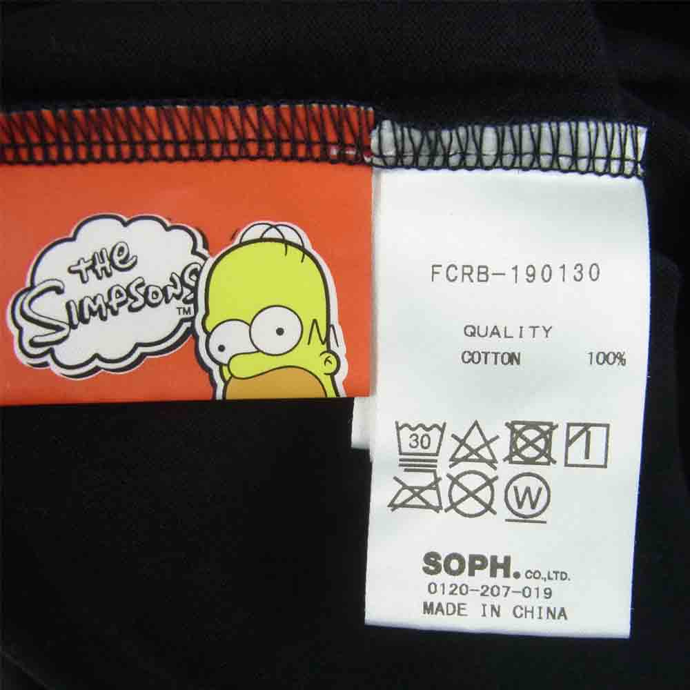 F.C.R.B. エフシーアールビー FCRB-190130 THE SIMPSONS シンプソンズ EMBLEM TEE エンブレム 半袖 Tシャツ ブラック系 L【新古品】【未使用】【中古】