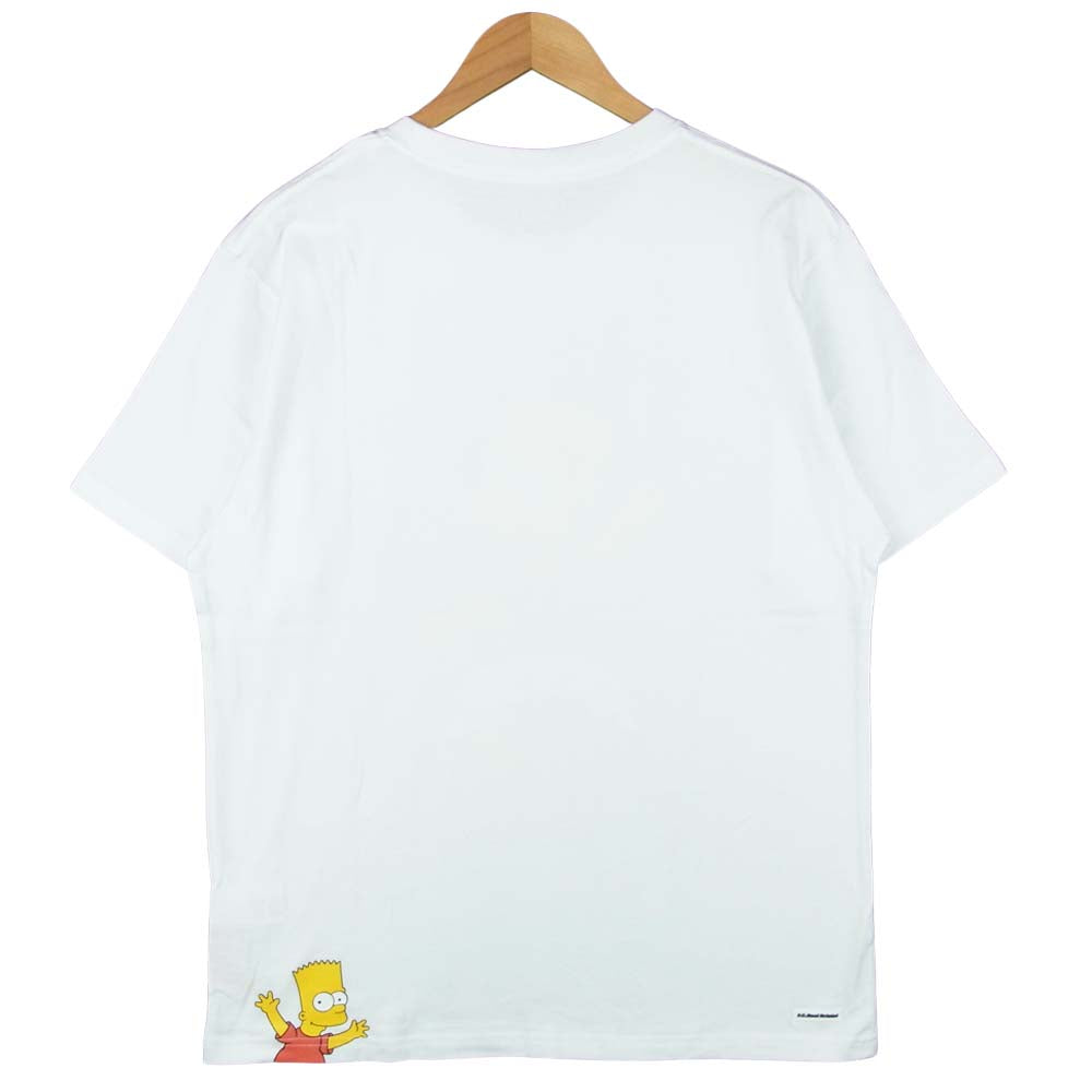 F.C.R.B. エフシーアールビー FCRB-190133 THE SIMPSONS シンプソンズ EMBLEM BART TEE エンブレム バート 半袖 Tシャツ ホワイト系 L【新古品】【未使用】【中古】