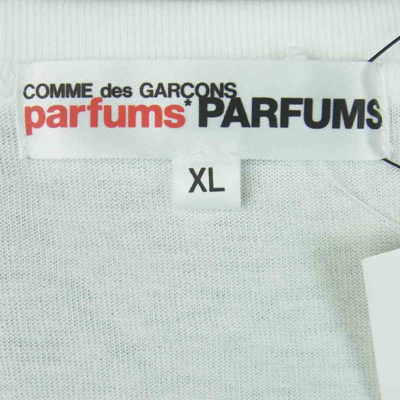 COMME des GARCONS コムデギャルソン PARFUMS パルファムス OD-T202 RED VELVET 半袖 Tシャツ ホワイト系  XL【美品】【中古】