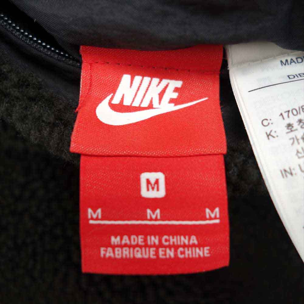 NIKE ナイキ BQ6546-013 atmos BIG SWOOSH BOA JACKET アトモス ビッグ スウッシュ ボア ジャケット ブラック系 M【新古品】【未使用】【中古】