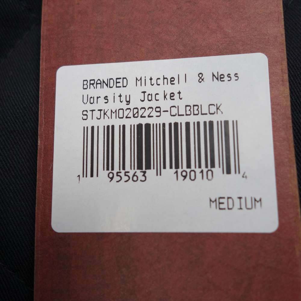 Supreme シュプリーム 21SS × Mitchell & Ness ミッチェル アンド ネス Satin Varsity Jacket サテン バーシティ ジャケット ブラック系 M【美品】【中古】