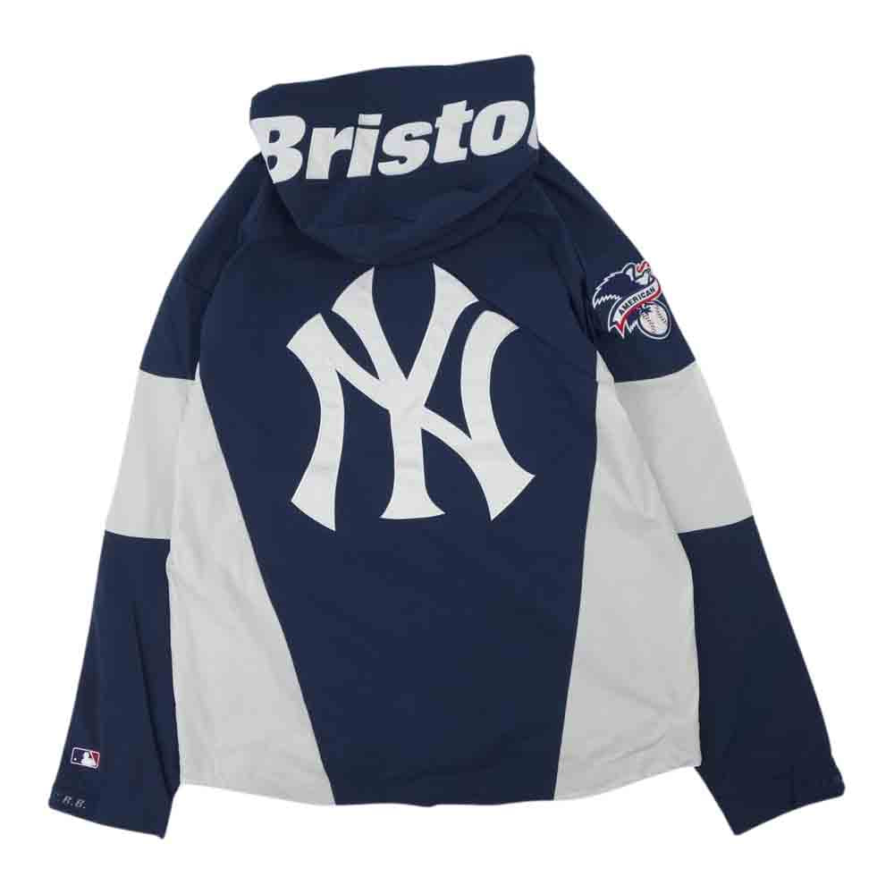 F.C.R.B. エフシーアールビー FCRB-212005 NEW YORK YANKEES MLB TOUR MULTI PATTERN TRAINING JACKET ヤンキース トレーニング ジャケット ネイビー系 XL【新古品】【未使用】【中古】