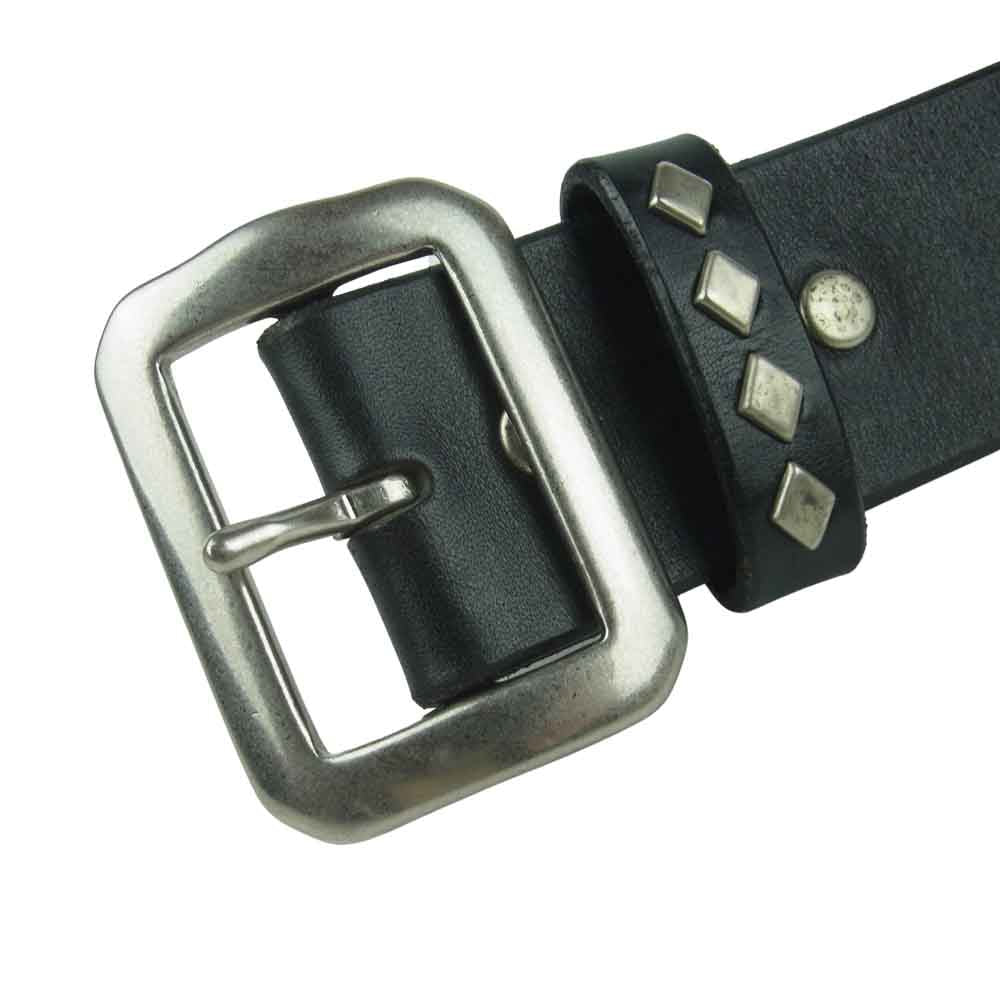 TENDERLOIN テンダーロイン HTC PORTER T-STUDS BELT レザー スタッズ ベルト 日本製 ブラック系 34【中古】