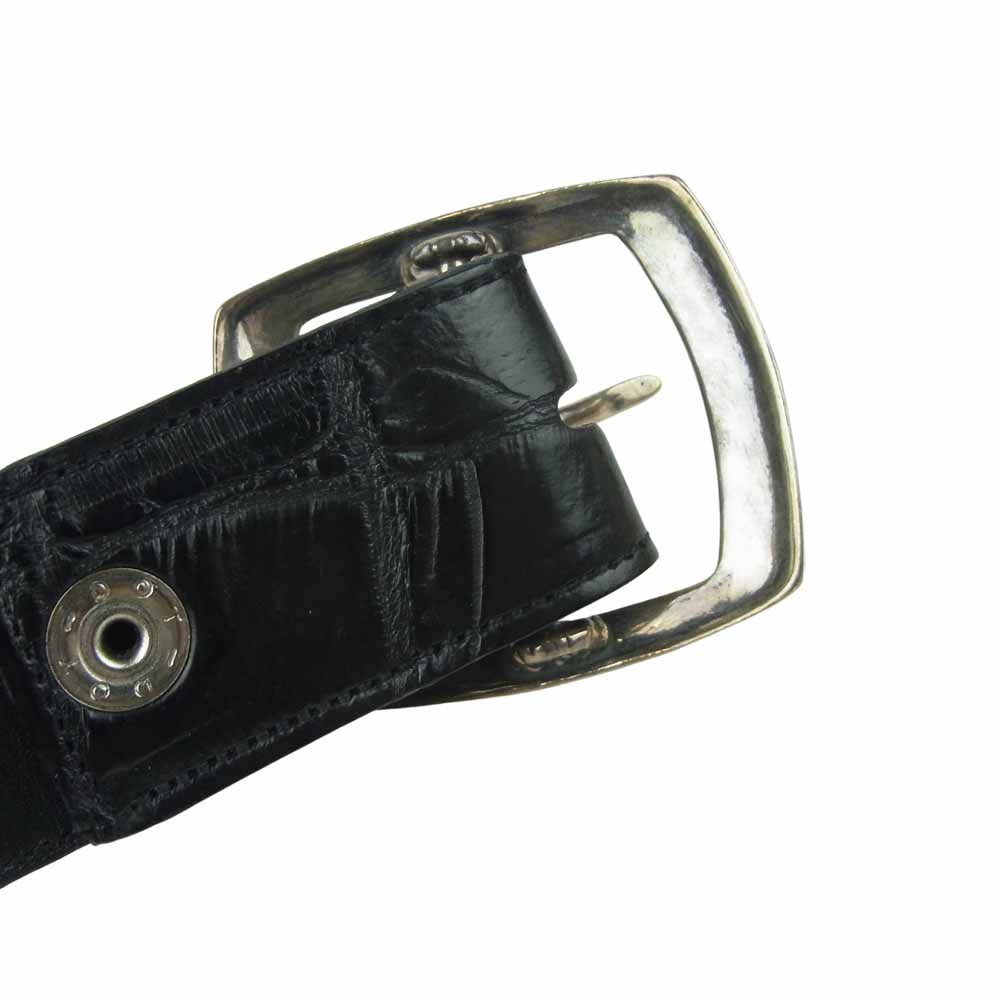 BILL WALL LEATHER ビルウォールレザー SKULL BELT バックル スカル レザー ベルト ブラック系【中古】