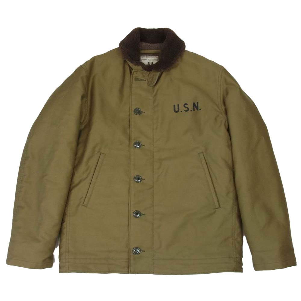 The REAL McCOY'S ザリアルマッコイズ NXsx88197 N-1 DECK JACKET KHAKI デッキジャケット  カーキ系 38【中古】