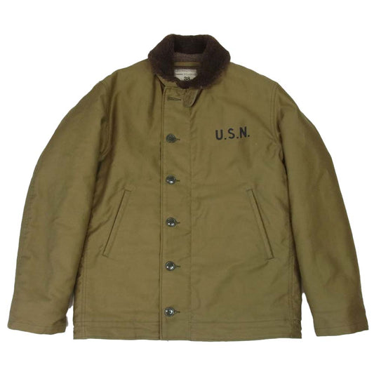 The REAL McCOY'S ザリアルマッコイズ NXsx88197 N-1 DECK JACKET KHAKI デッキジャケット  カーキ系 38【中古】