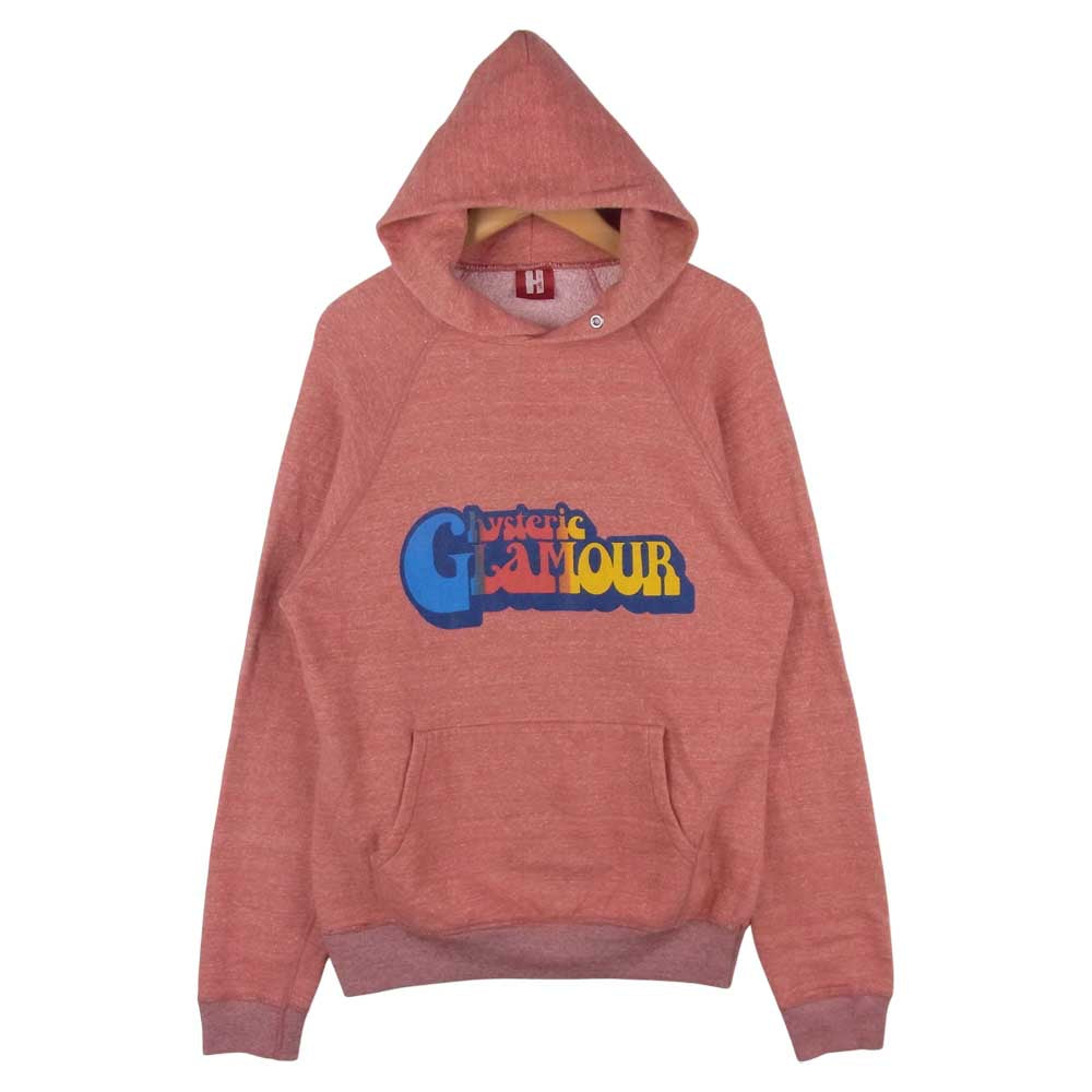 HYSTERIC GLAMOUR ヒステリックグラマー 2CF-4980 ロゴプリント スウェット プルオーバー パーカー 日本製 ピンク系 FREE【中古】