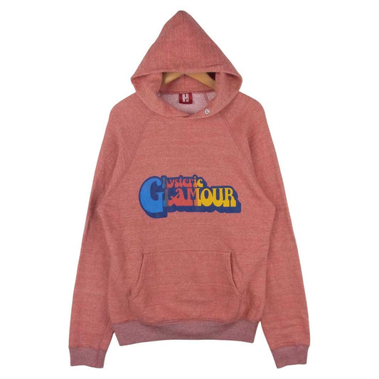 HYSTERIC GLAMOUR ヒステリックグラマー 2CF-4980 ロゴプリント スウェット プルオーバー パーカー 日本製 ピンク系 FREE【中古】