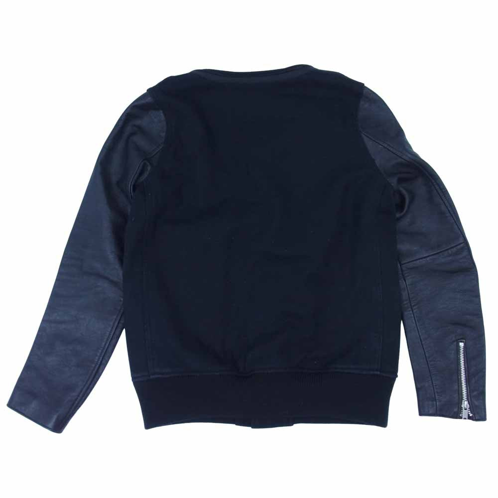 HYSTERIC GLAMOUR ヒステリックグラマー 0194AB03 袖カウレザー切替 メルトン スタジャン ブラック系 FREE【中古】