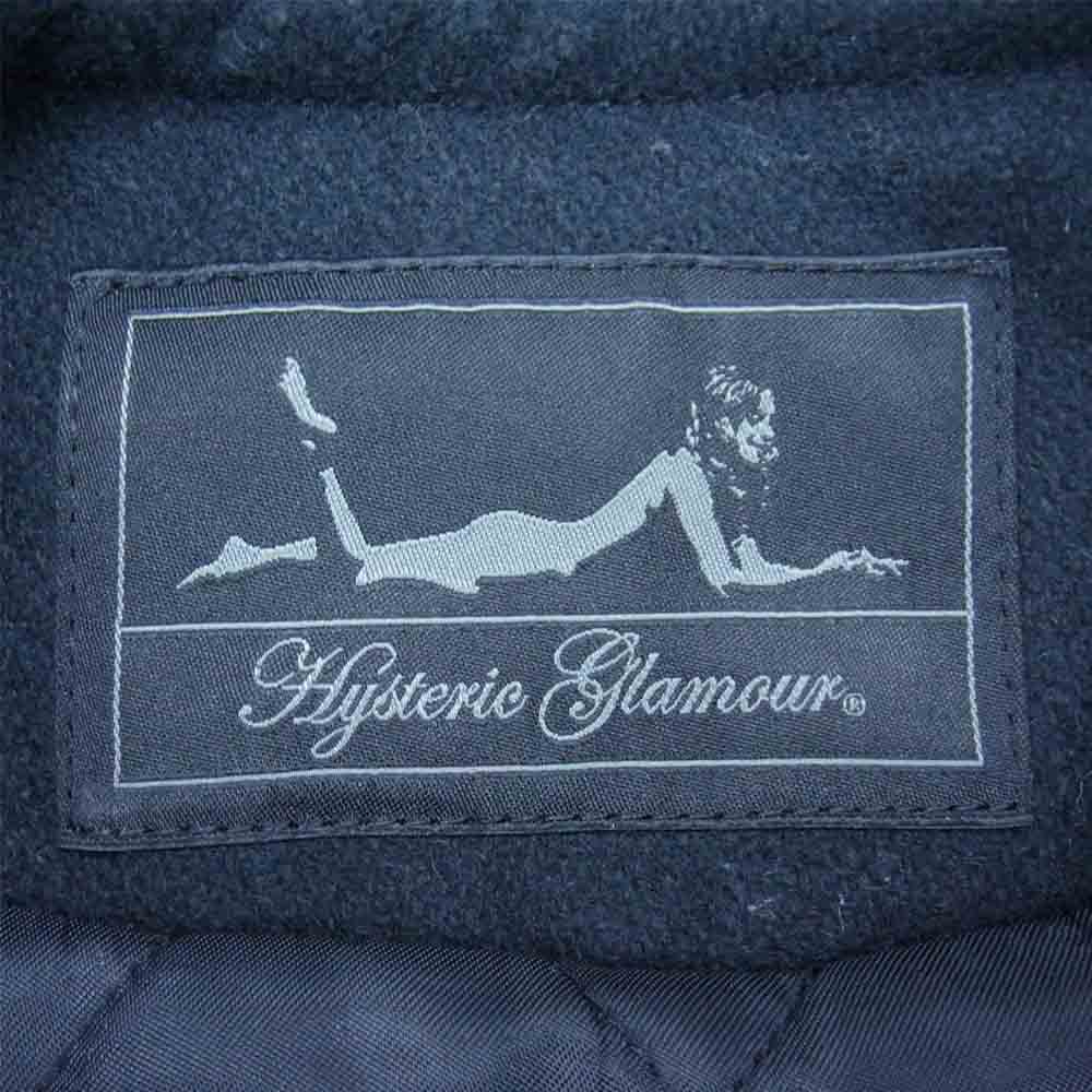 HYSTERIC GLAMOUR ヒステリックグラマー 0194AB03 袖カウレザー切替 メルトン スタジャン ブラック系 FREE【中古】