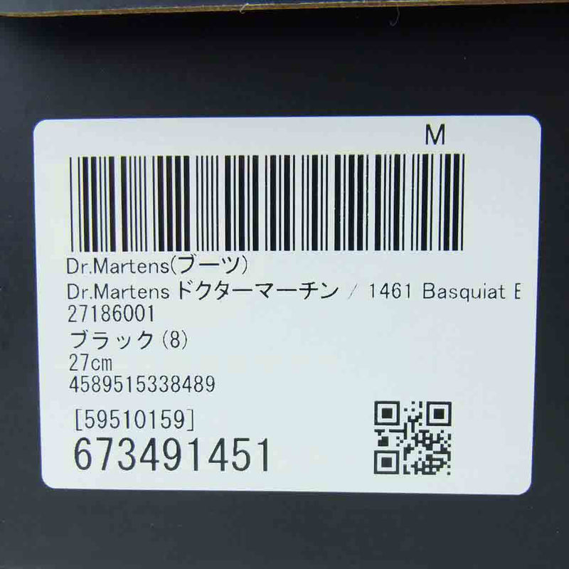 Dr.Martens ドクターマーチン 1461 Basquiat 3 Eye Shoe 27186001 バスキア 3ホール ダービー ブラック系 US M9, L10, EU 42【美品】【中古】
