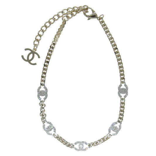 CHANEL シャネル AB6444  ココマーク チェーン ネックレス チョーカー シルバー系 表記無し【中古】