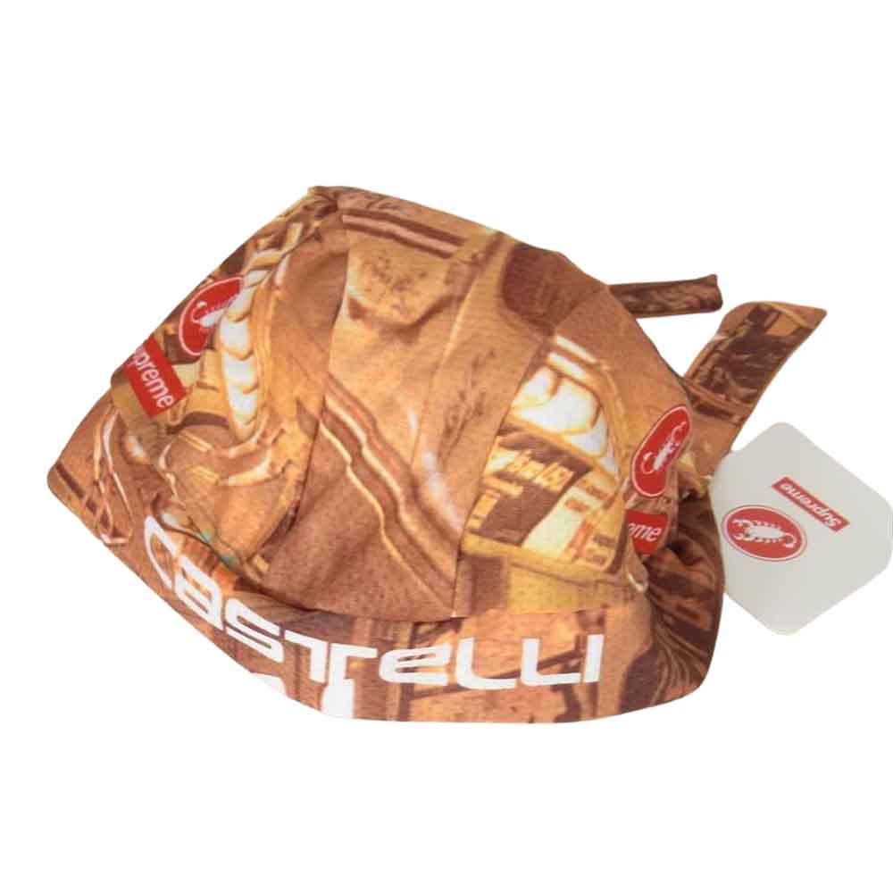 Supreme シュプリーム Castelli Cycling Skull Cap カステリ キャップ オレンジ系 柄【新古品】【未使用】【中古】