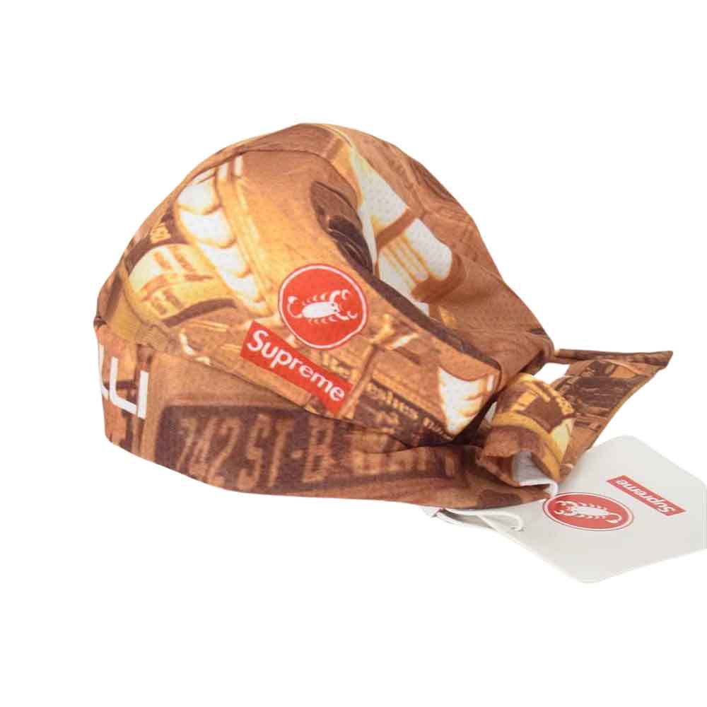 Supreme シュプリーム Castelli Cycling Skull Cap カステリ キャップ オレンジ系 柄【新古品】【未使用】【中古】