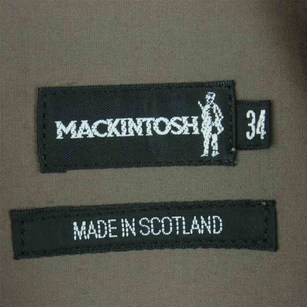 Mackintosh マッキントッシュ ゴム引き ラバーコーティング ステンカラー コート スコットランド製 グレイッシュベージュ系 34【中古】