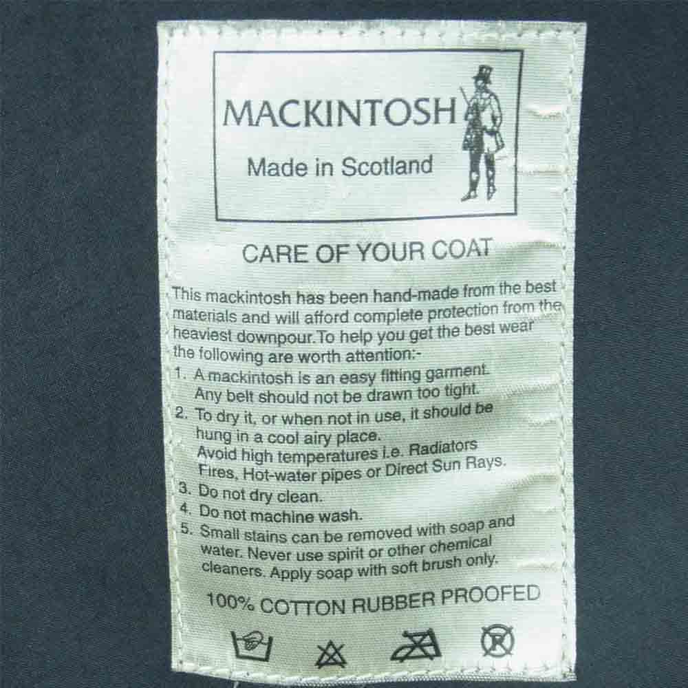 Mackintosh マッキントッシュ ゴム引き ラバーコーティング ステンカラー コート スコットランド製 グレイッシュベージュ系 34【中古】