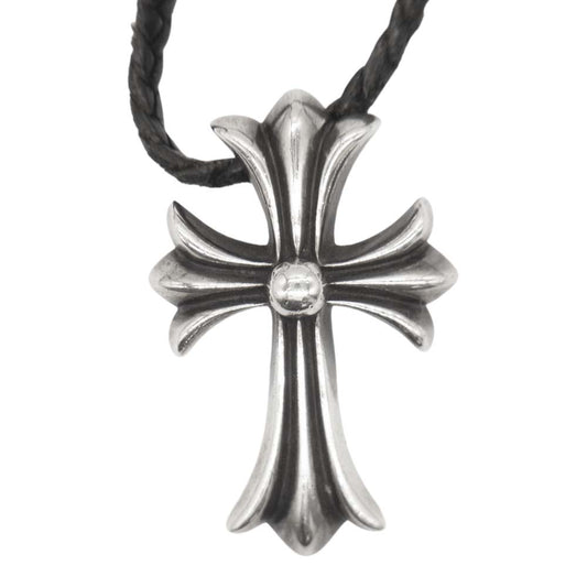 CHROME HEARTS クロムハーツ（原本無） CHクロス レザー ブレード ペンダント ネックレス シルバー系【中古】